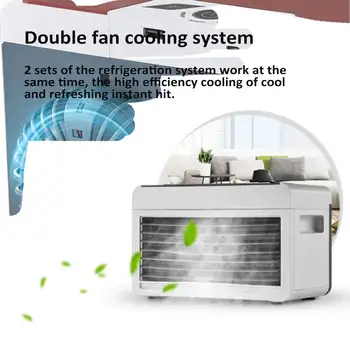 

Mini Portable Air Conditioner 2 Colors Light Conditioning Humidifier Purifier USB Desktop Air Cooler Fan With Water Tanks Home