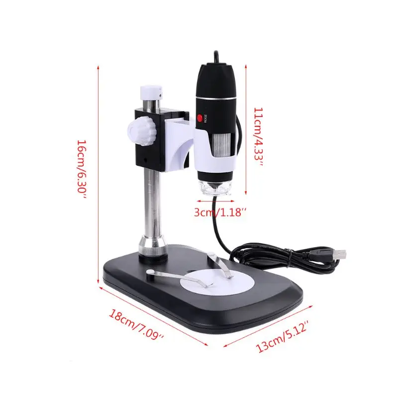 1600X эндоскопия с цифровым микроскопом с подставкой USB 2,0 увеличение портативный