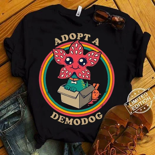 

Adopt A Demodog Friends Don't Lie Stranger Things TV Series Dog Lovers Tee Shirt