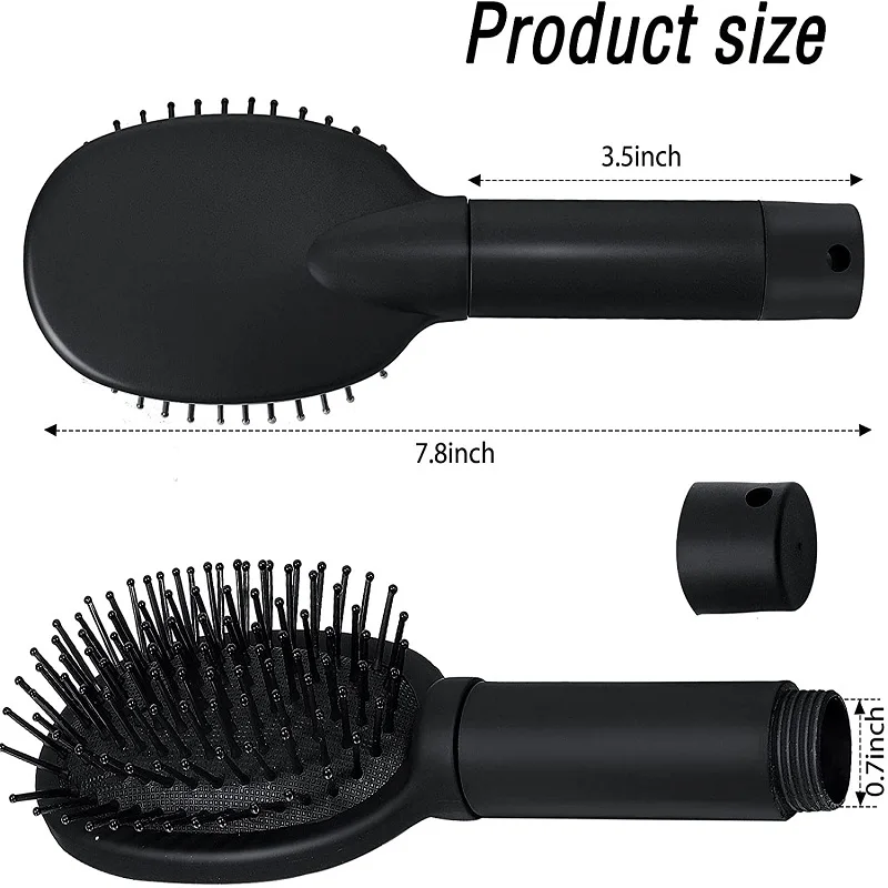Red Mini Key Small Jewelry Safe Hidden Stash Secret Container Hair Brush Comb for Travel or At Home Real Comb Pills Cash KroY PecoeD Diversion Safe Hair Brush to Hide Money 