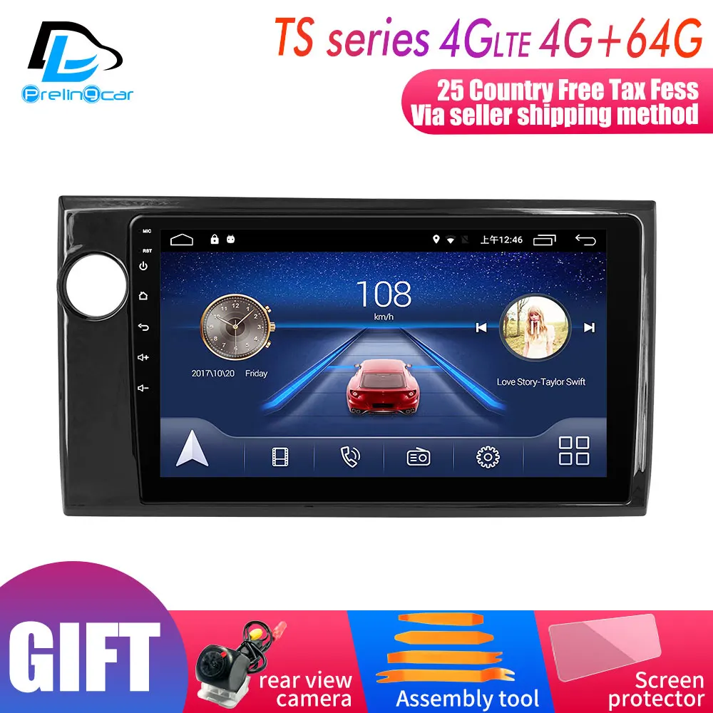 

prelingcar For HONDA BRV 2015 years left drive Car monitor Radio Multimedia Video Player Navigation GPS Android 9.0DSP stereo