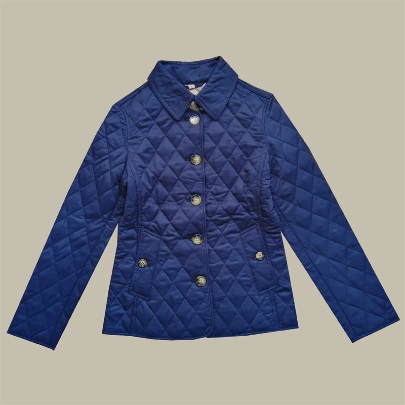 Высокое качество, стеганая хлопковая стеганая куртка, женская черная зимняя куртка, большие размеры, пальто, женская куртка с карманами, верхняя одежда - Цвет: blue