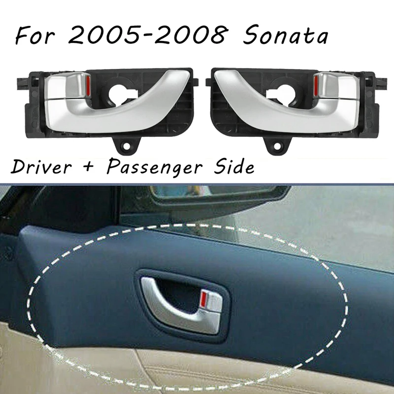 Front Left + Right Side Interior Inner Door Handle for 2005-2008 Hyundai Sonata Driver Passenger | Автомобили и мотоциклы