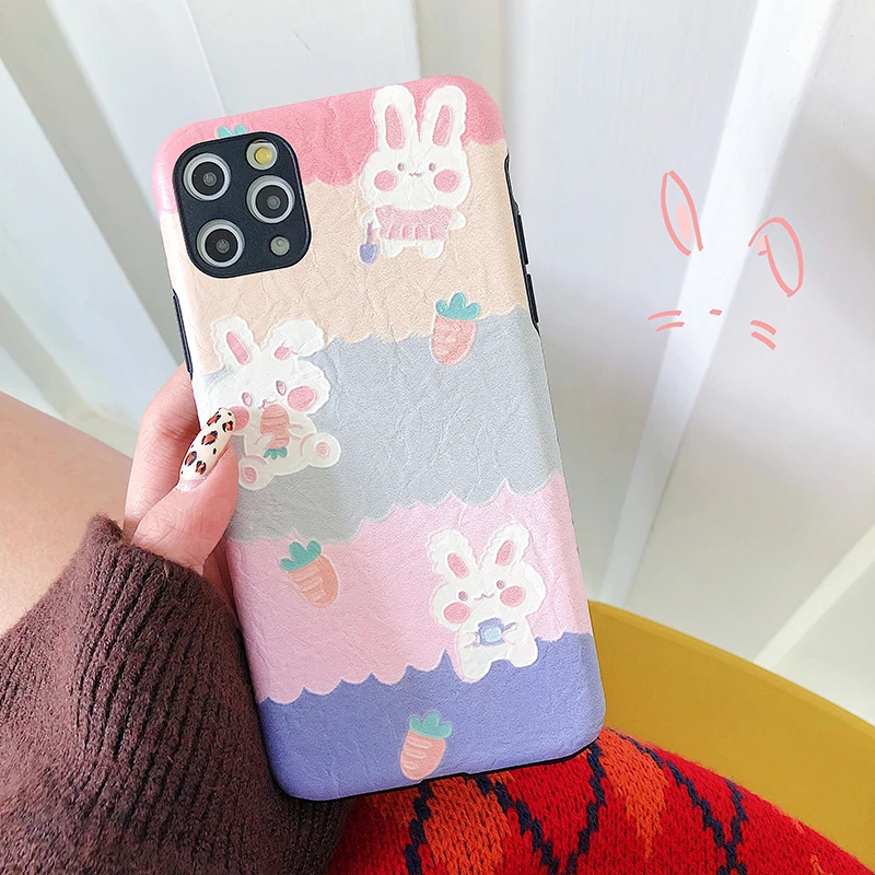 Складной текстурный чехол s для huawei P20 P30 Lite Mate20 30 Pro мягкий чехол с милым медведем кроликом для Honor 10 8X9X20 Pro V20 Nova 3 4 5 5i