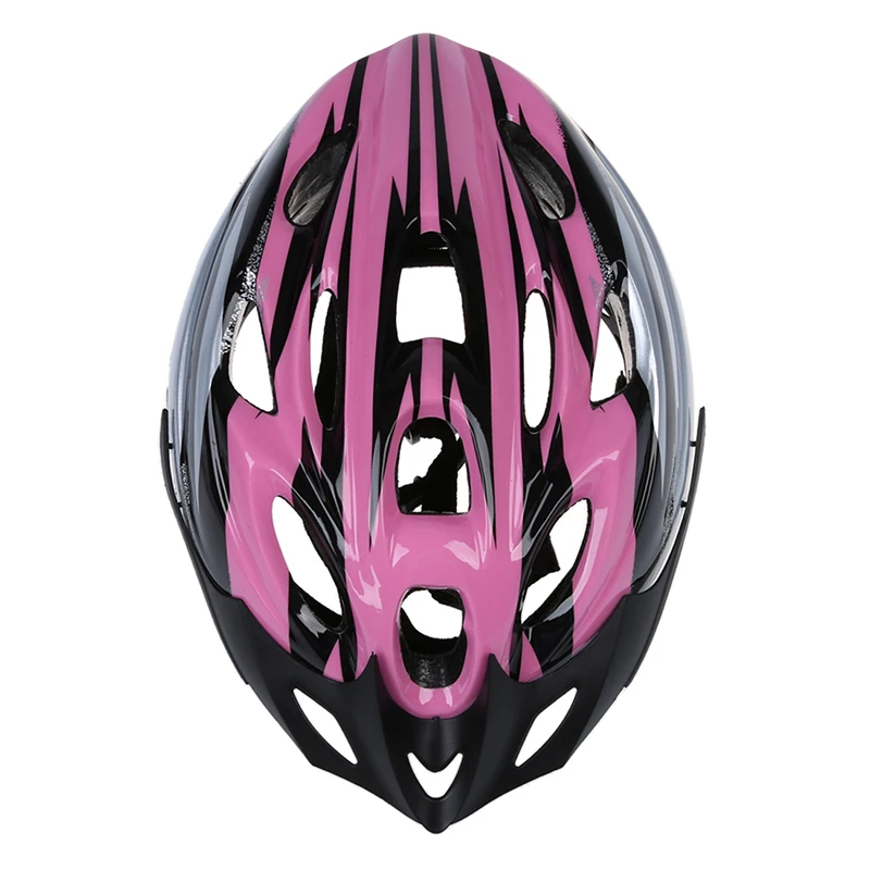 Cycling Bicycle Adult Bike Handsome Carbon Helmet with Visor Pink Head Circ D6G5 