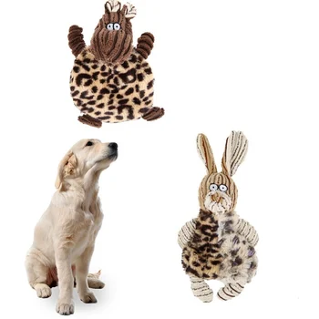 

Interesting Rabbit Shape Pet Dog PV Plush Chew Toy Puppy Dog Chew Bite Sound Squeaker Squeaky Toy