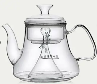 01style 1100ML Большой емкости стеклянный чайник для заварки чайная посуда стеклянный паровой чайник газовая плита использует стеклянный горшок - Цвет: 01style 1100ML