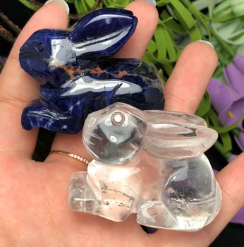 

1Pcs Natural crystal carving rabbit, superb craftsmanship, home decoration decoration pieces