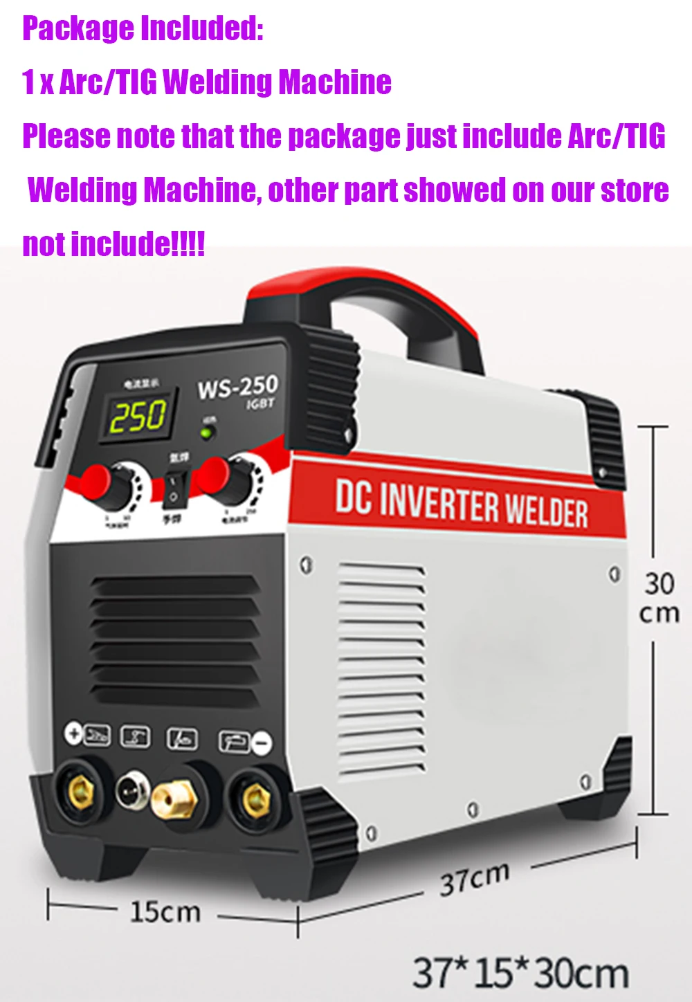 Сварочный аппарат Tig 250A Arc TIG 2 в 1 с аргоновым управлением, сварочный аппарат из нержавеющей стали и углеродистой стали, технология IGBT