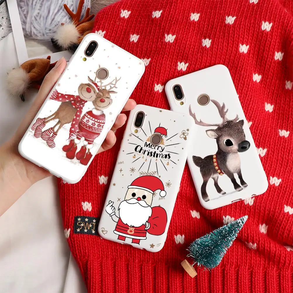 

Merry Christmas Deer Soft TPU Case For Huawei Honor 10i 20i 9X 8X 7A P30 P20 P10 Mate 10 20 Pro Lite 2017 P Smart 2019 Case Capa
