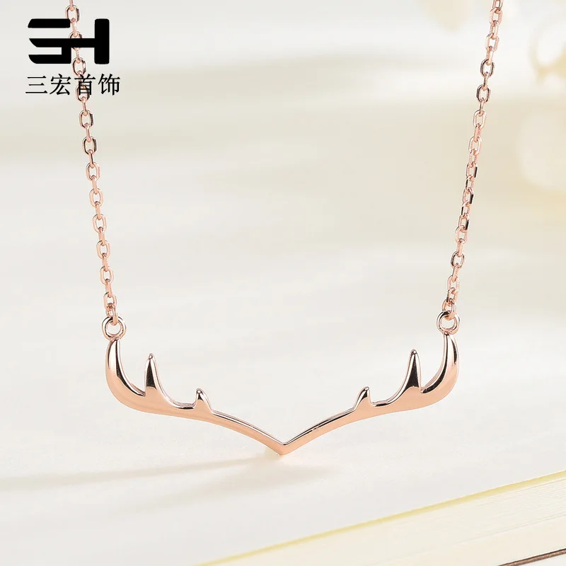 

S925 Silver Korean-style Classic Versatile Deer You Necklace Women's Douyin Hot Selling Choker