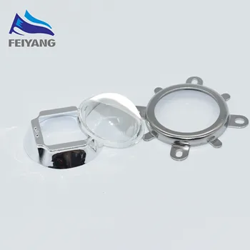 

10Set/Lot High Quality 30W 50W 100W LED 44mm Lens + Reflector Collimator + Fixed Bracket Drop