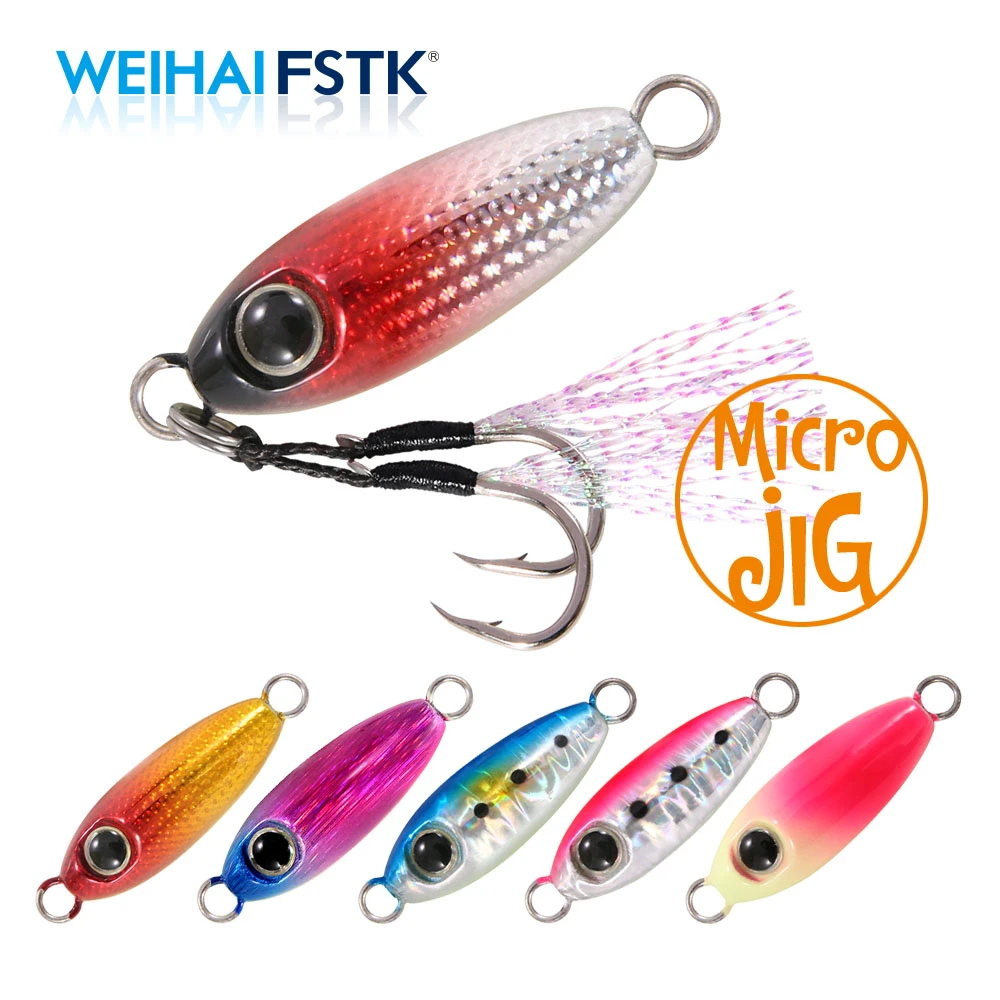Fstk Micro Jig Shore Casting Jigging Spoon 3.5g 5g 7g 10g 15g Rockfishing Slow Drop Micro Cast
