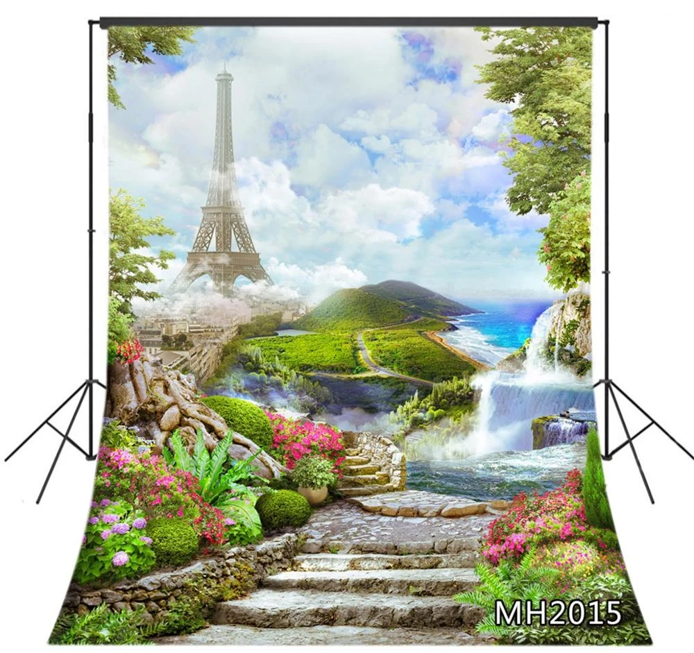 7x10 FT Cars Vinyl Photography Backdrop,Romantic Landscape Famous Eiffel Tower on a Cloudy Day and Vibrant Red Vehicle Print Background for Baby Birthday Party Wedding Graduation Home Decoration 7x10 FT Cars Vinyl Photography Backdrop,Romantic Landscape Famous Eiffel Tower on a Cloudy Day and Vibrant Red Vehicle Print Background for Baby Birthday Party Wedding Graduation Home Decoration