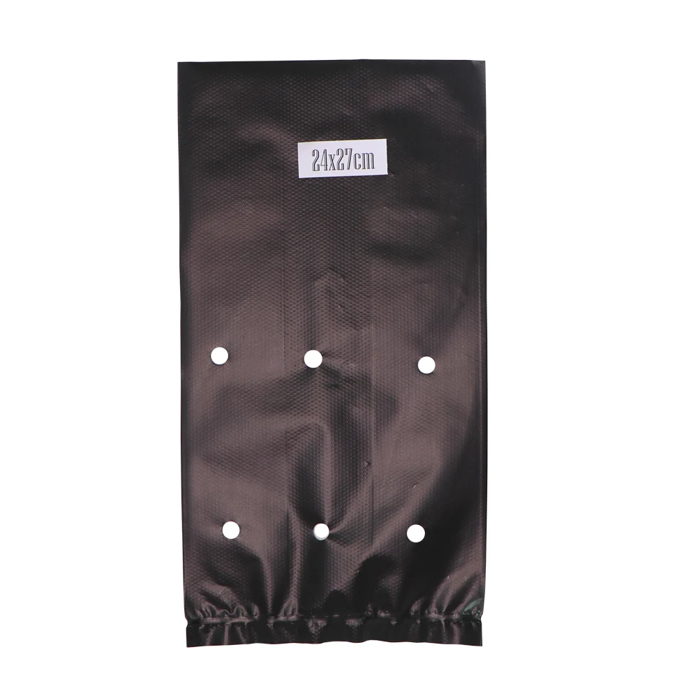 100PCS PE Black Plastic Nursery Bags Plant Grow Fabric Seedling Pots with Breathable Holes for Home Farming Gardening Supplies