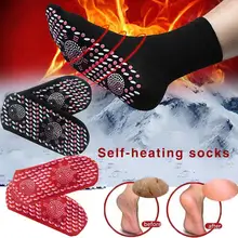 Самонагревающиеся физиотерапевтические носки турмалин магнитный массажер для терапии ног зимние теплые носки Здоровый Уход артрит ноги Массажер