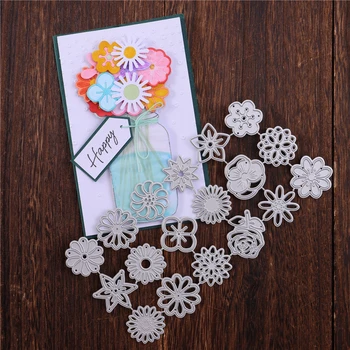 

Eastshape Flower Metal Cutting Dies for Scrapbooking Stencils DIY Album Paper Cards Decor Embossing Folder Die Cuts Template