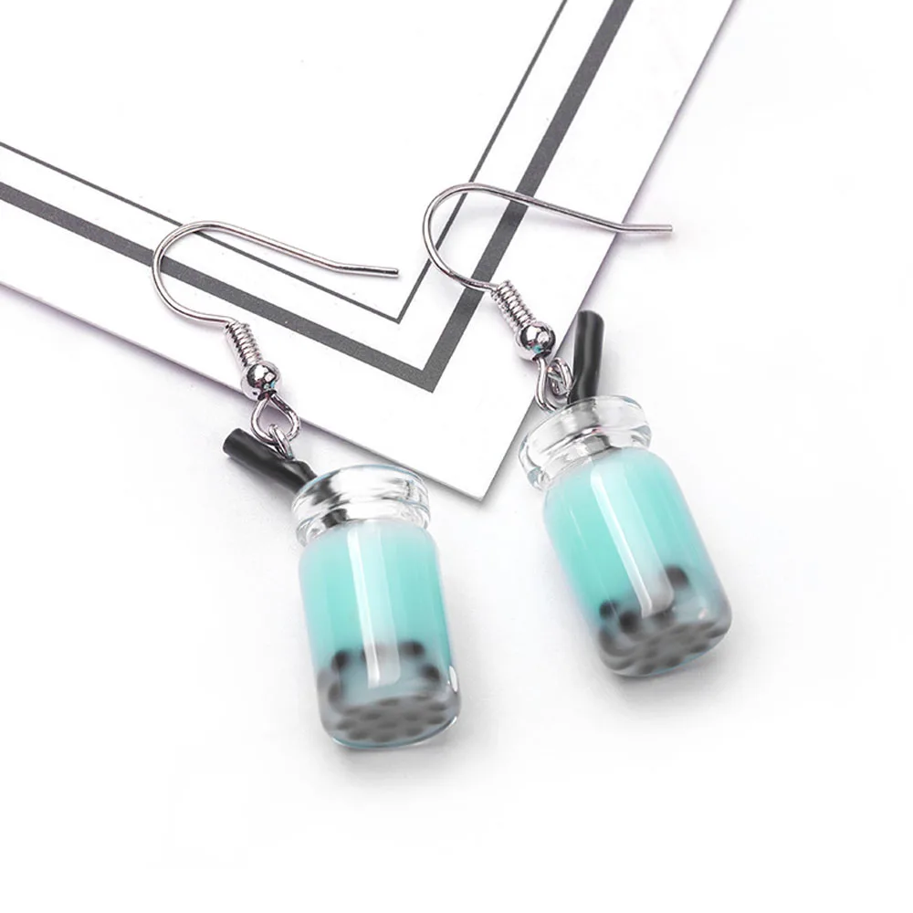 Creative Unique Drop Earrings Women Wine Bottle Bubble Tea Earring Personality Resin Milk Tea Drink Wine Bottle Earrings Funny Creative Unique Drop Earrings Women Wine Bottle Bubble Tea Earring Personality Resin Milk Tea Drink Wine Bottle Earrings Funny