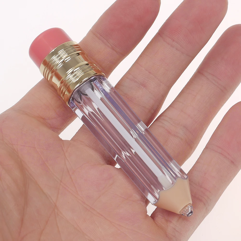 Empty Lip Gloss Tubes Lip Balm Tubes Pencil Shape Lipstick Refillable Bottles Vials Mini Sample Cosmetic DIY 1/5pcs refillable bottles plastic storage tubes