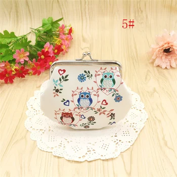 

Women Mini Coin Pocket Girl Card Holder Credit ID Wallet Cute Cartoon Purses Multicolor Owl Design Small Wallet Lady Money Bag