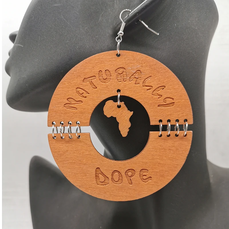 Free Shipping! Newest African Naturally Drop Wood Earrings | Украшения и аксессуары