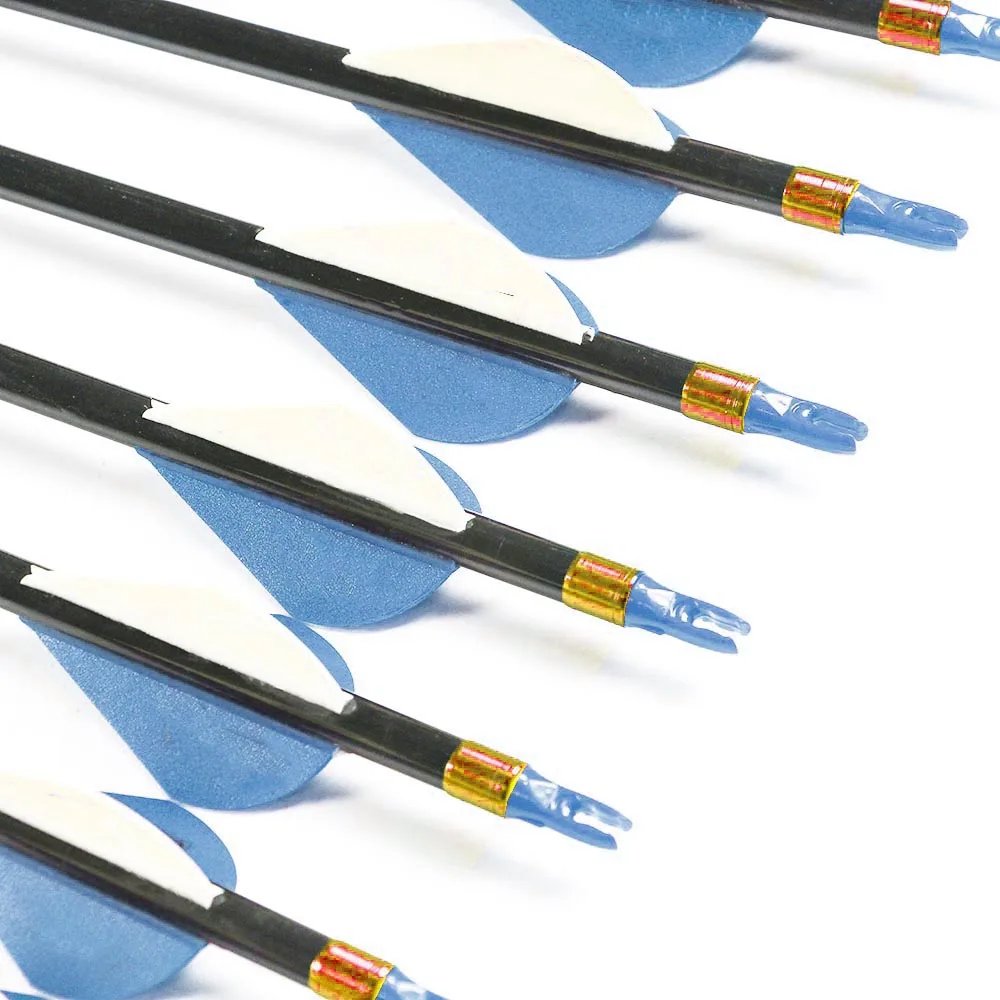 Linkboy-Spine-300-340-400-500-600-Pure-Carbon-Arrow-ID-6-2-mm-Plastic-Vanes (1)