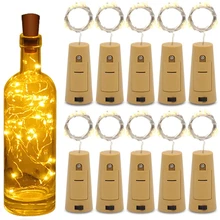 String Bar-Bottle-Lights Halloween-Decoration Battery-Power-Party LED Christmas Wedding