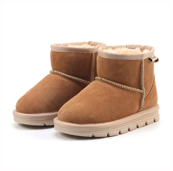 

Hot snow boots for kids girls baby boy shoes genuine cow suede australia warm winter boots shoes K5401