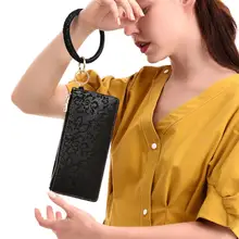 Женский брелок из искусственной кожи, браслет, женский автомобильный держатель для ключей, кошелек для монет, кольцо на цепочке, Женский кошелек, настенный держатель ключа