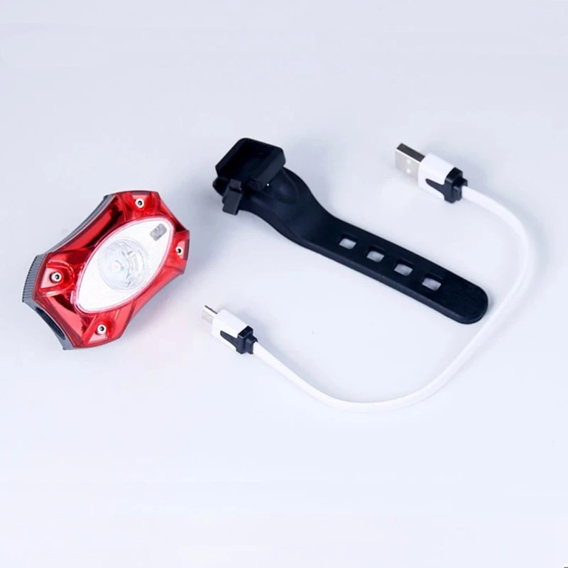 Discount Bicycle Rear Light USB Rechargeable Bicycle Taillight Rain Water Proof LED Bycicle Light Safety Cycling Bike Tail Warning Lamp 5