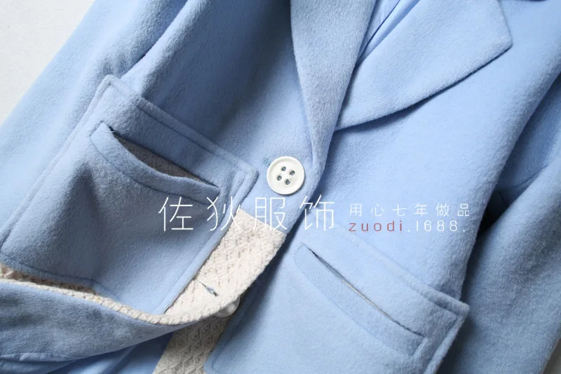 Шерстяная куртка Женская средней длины корейский стиль стиль Зима Смешанные цвета пальто свободный крой стройнящий толстый? Пальто