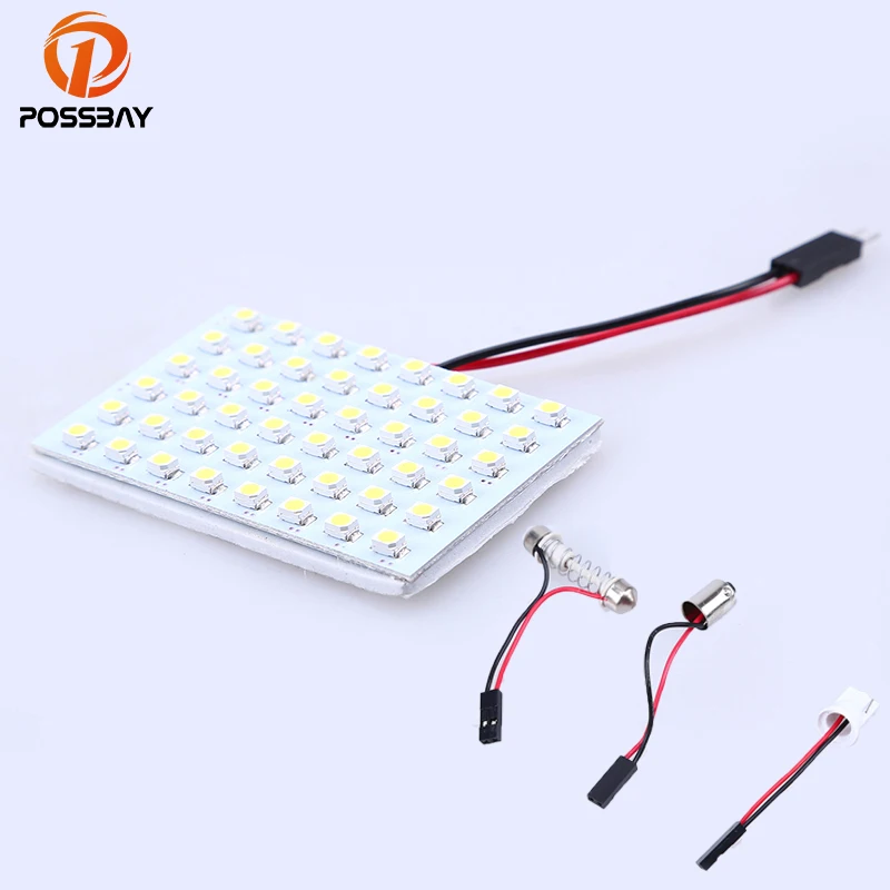 Светодиодный светильник posbay T10 12/24/36/48smd белый для салона автомобиля чтения карты s