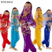 Child Costume Belly Dancer Belt Pants Veil Accessories for Wings Kids Bollywood Dress Girls Belly dance Costume Set 2-8Pieces