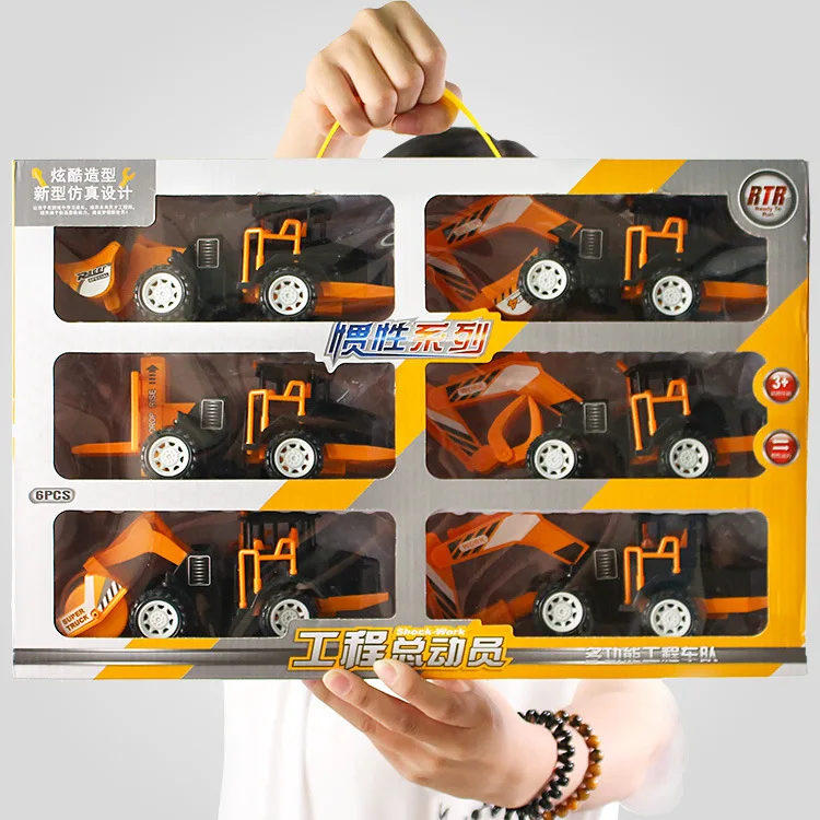 

Large Size Inertia Engineering Vehicle Toy Set Children Dig Bulldozing Crane Stir Excavator Boy Car Model