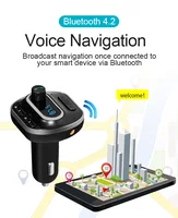 tf כרטיס מטען לרכב עם משדר FM Bluetooth Receiver אודיו נגן MP3 TF כרטיס U-דיסק לרכב Dual USB טלפון מטען לרכב (5)