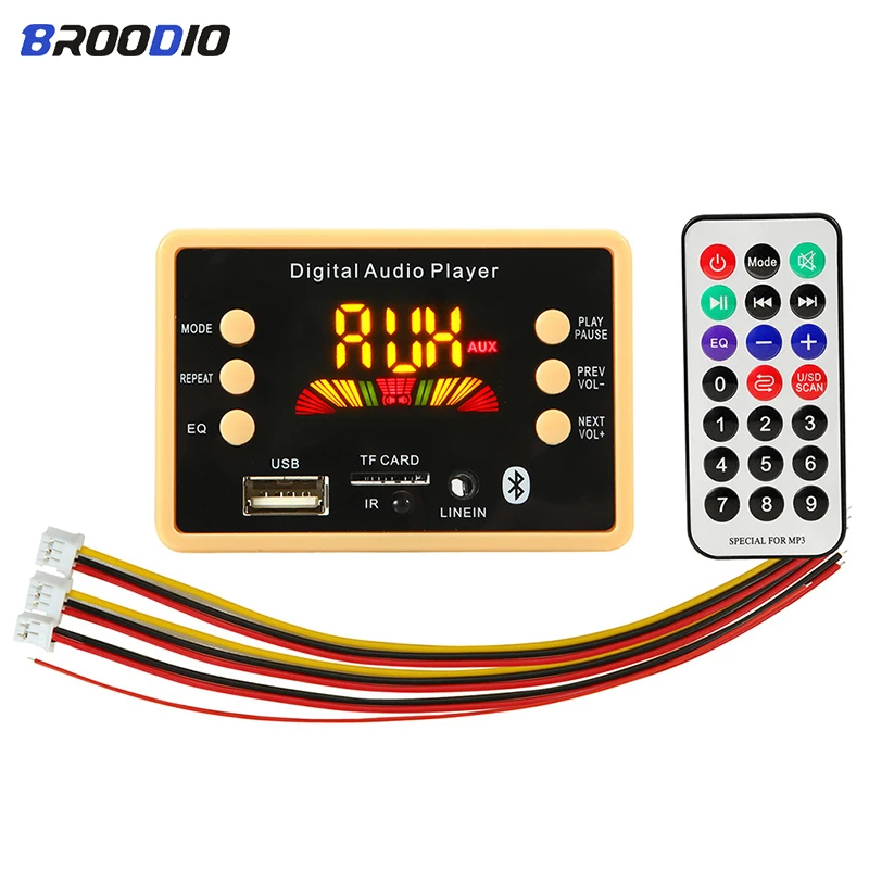 

5V 12V Car Wireless Bluetooth 5.0 MP3 Decoder Board Module MP3 Audio Player WMA WAV/FM Radio Decoding Board with Remote Control