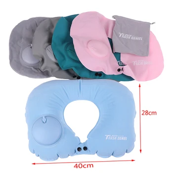 

New Protable Soft U-Shape Travel Cushion Pillow for Car Airplane Inflatable Neck Pillow Travel Accessories Protection