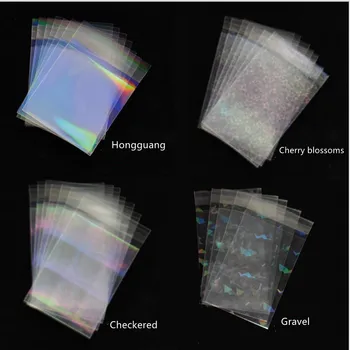 미니 레이저 자체 접착 가방, OPP 방진 보관, 홀로그램 봉투 비닐 가방, 팩당 50 개