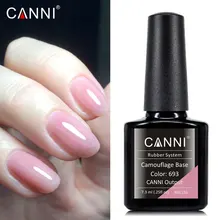 CANNI поставка Новое поступление замочить от гель-лака цвет Лак storng led длительный телесный Розовый камуфляж резиновый basecoat гель для ногтей