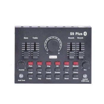

Leicozic Professional sound card placa de som usb Live Microphone Sound Card Bluetooth for PC/Mobile Phone Studio Recording
