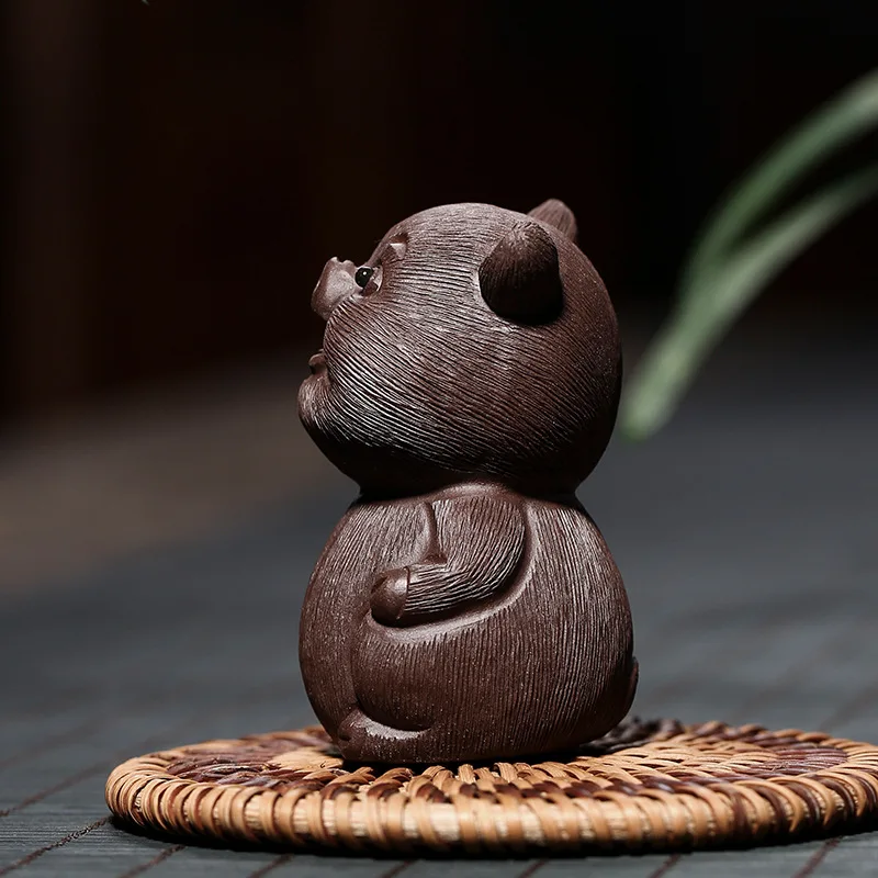 Galling Clay Pigskin Tea Ornaments Wholesale Customizable Manufacturers Handmade Small Ornaments Zodiac Pig Tea Set Accessories