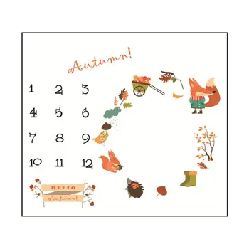 

Baby Monthly Record Growth Milestone Blanket Animal Pattern Photography Props 23GD