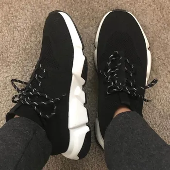 

Best Design New Coming Popular Running Sports Shoes Light Jogging Man Woman Brand Female Man Lace Up Sock Shoes