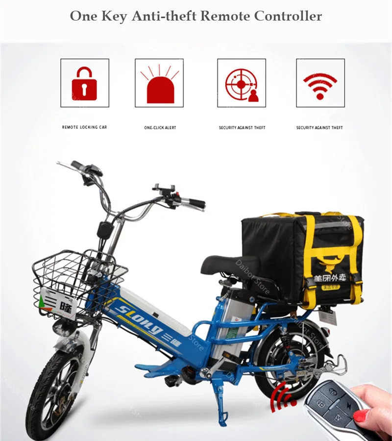 Ebike Электрический 2 колеса велосипед 10A Двойной аккумулятор 48V 350W 16 дюймов