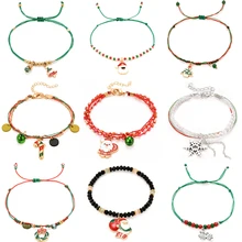 Браслеты в рождественском стиле с натуральным камнем, хрустальные браслеты, ювелирные цепочки для женщин, женские браслеты, ювелирные изделия, аксессуары Gif