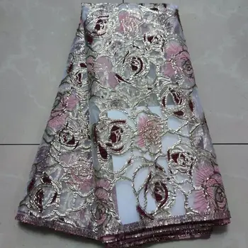 

African Lace Fabric Jacquard French Lace Fabric Nigerian Lace Fabrics 2019 High Quality Lace Material For Dress