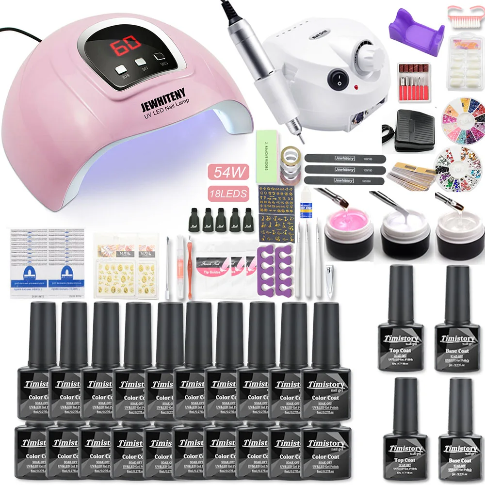 Kaufen Nagel Set 35000RPM elektrische Maschine Nagel bohrer 120W UV LED Lampe Trockner 30 stücke Nagel Gel Polish Kit maniküre Werkzeuge Set Für Nail art