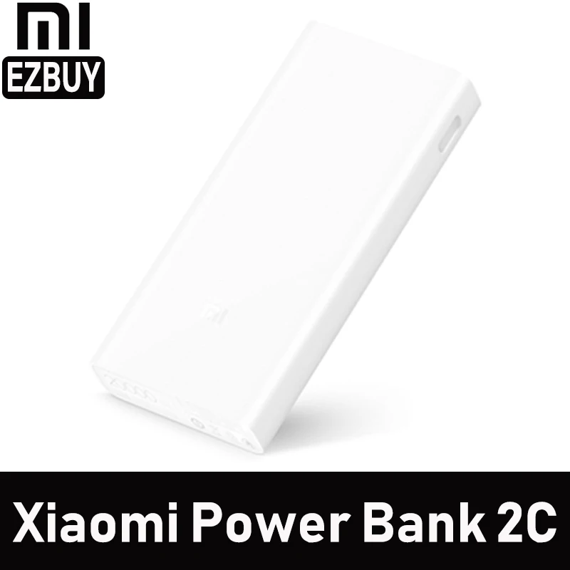 Xiao mi power Bank 20000 мАч 2C портативное зарядное устройство Поддержка QC3.0 Dual USB mi внешний аккумулятор 20000 для мобильных телефонов