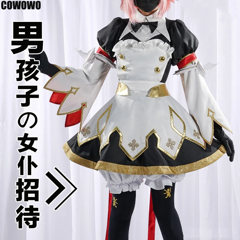 Anime! Fate/Grand Order FGO Astolfo Maid Dress Lovely Uniform Cosplay Costume 2019 Christmas Suit For Women Free SHipping |