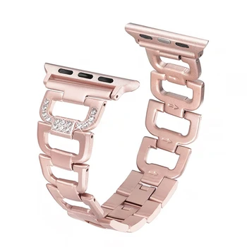 

38MM/40MM Watch Band Compatible for Apple Watch Series 5 4 3 2 1 for Women ,Rhinestone Stainless Steel Band for Iwatch